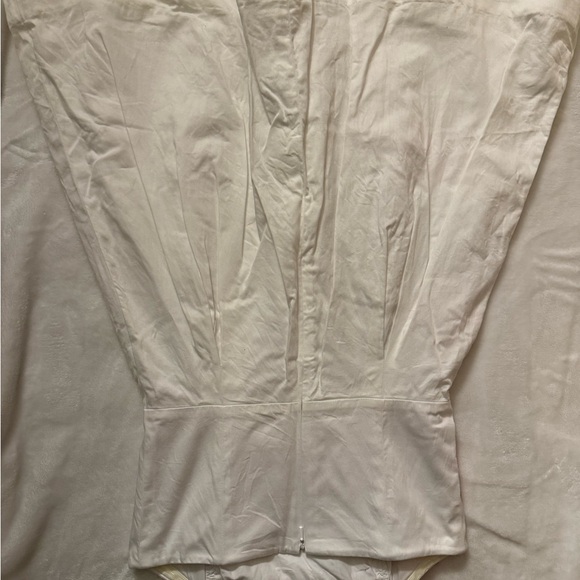 Lilly Pulitzer Strapless White Dress with Pink and Green Floral Design - Picture 7 of 10